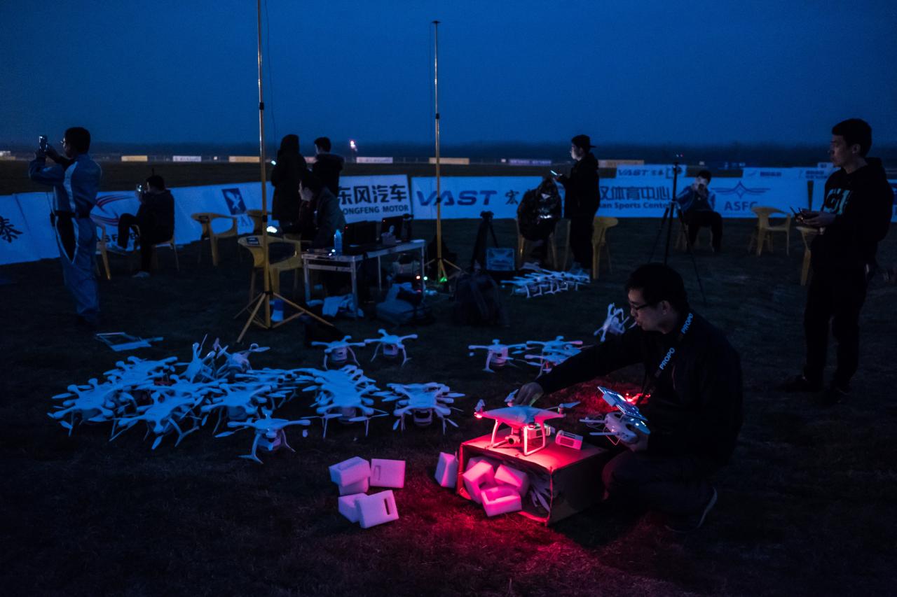 China new year's drone show